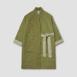 Botanical Green Gingham Linen Housecoat -Piglet in Bed Store 2 7df20d7c 5202 4605 bc28 ad3d43c9b5a2