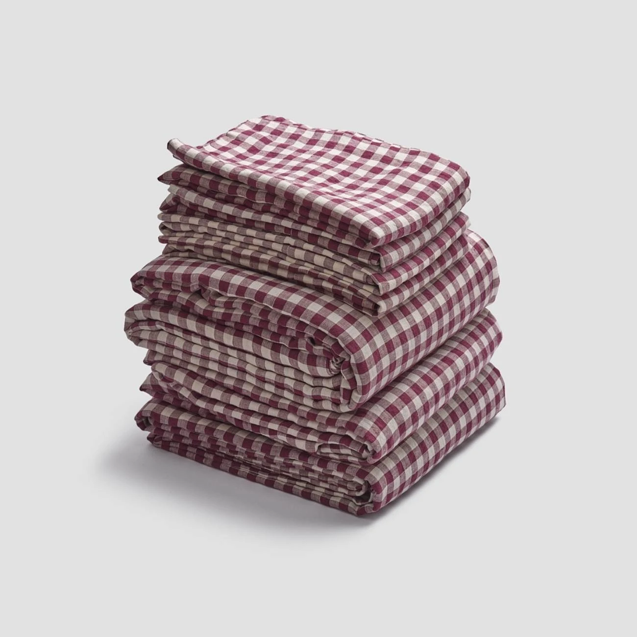 Berry Gingham Linen Bedtime Bundle 4 Berry Gingham Linen Bedtime Bundle - Image 2