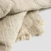 Oatmeal Linen Crinkle Throw 1 Oatmeal Linen Crinkle Throw -Piglet in Bed Store Blanket 1 detail 4a web