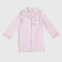 Blush Pink Linen Night Shirt 11 Blush Pink Linen Night Shirt -Piglet in Bed Store Blush Pink Night Shirt Piglet in Bed