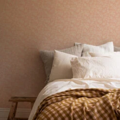 Apricot Camille Floral Wallpaper -Piglet in Bed Store Camille Floral Apricot 3