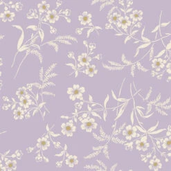 Lavender Camille Floral Wallpaper 8 Lavender Camille Floral Wallpaper -Piglet in Bed Store Camille Floral Lavender 2