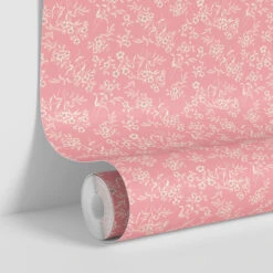 Pink Bloom Camille Floral Wallpaper 8 Pink Bloom Camille Floral Wallpaper -Piglet in Bed Store Camille Floral Pink Bloom 4