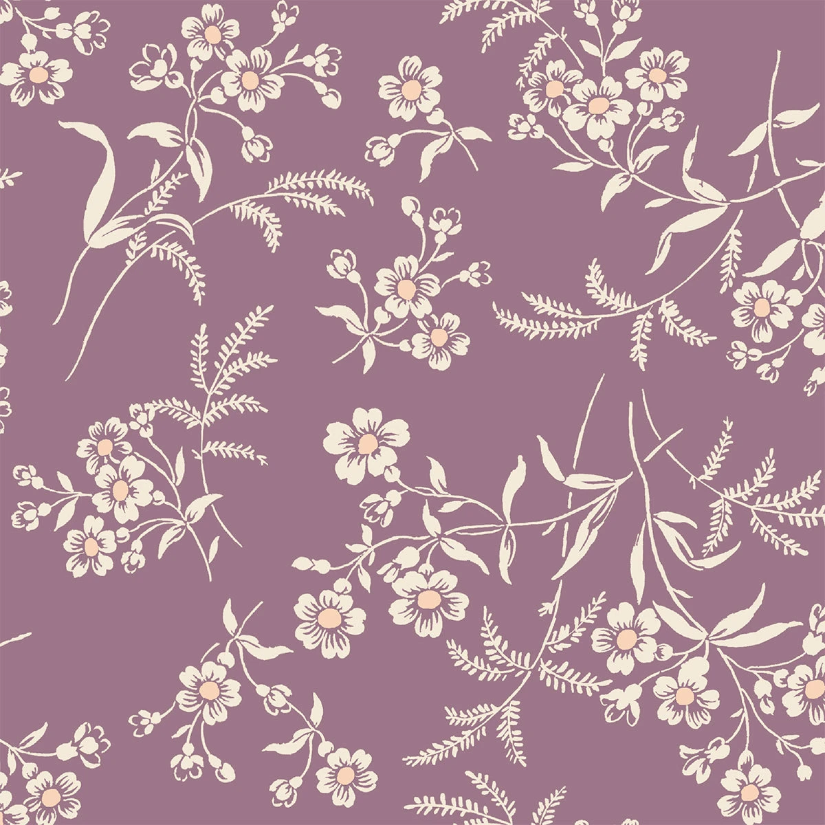 Plum Camille Floral Wallpaper 4 Plum Camille Floral Wallpaper - Image 2