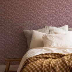 Plum Camille Floral Wallpaper 9 Plum Camille Floral Wallpaper -Piglet in Bed Store Camille Floral Plum 3