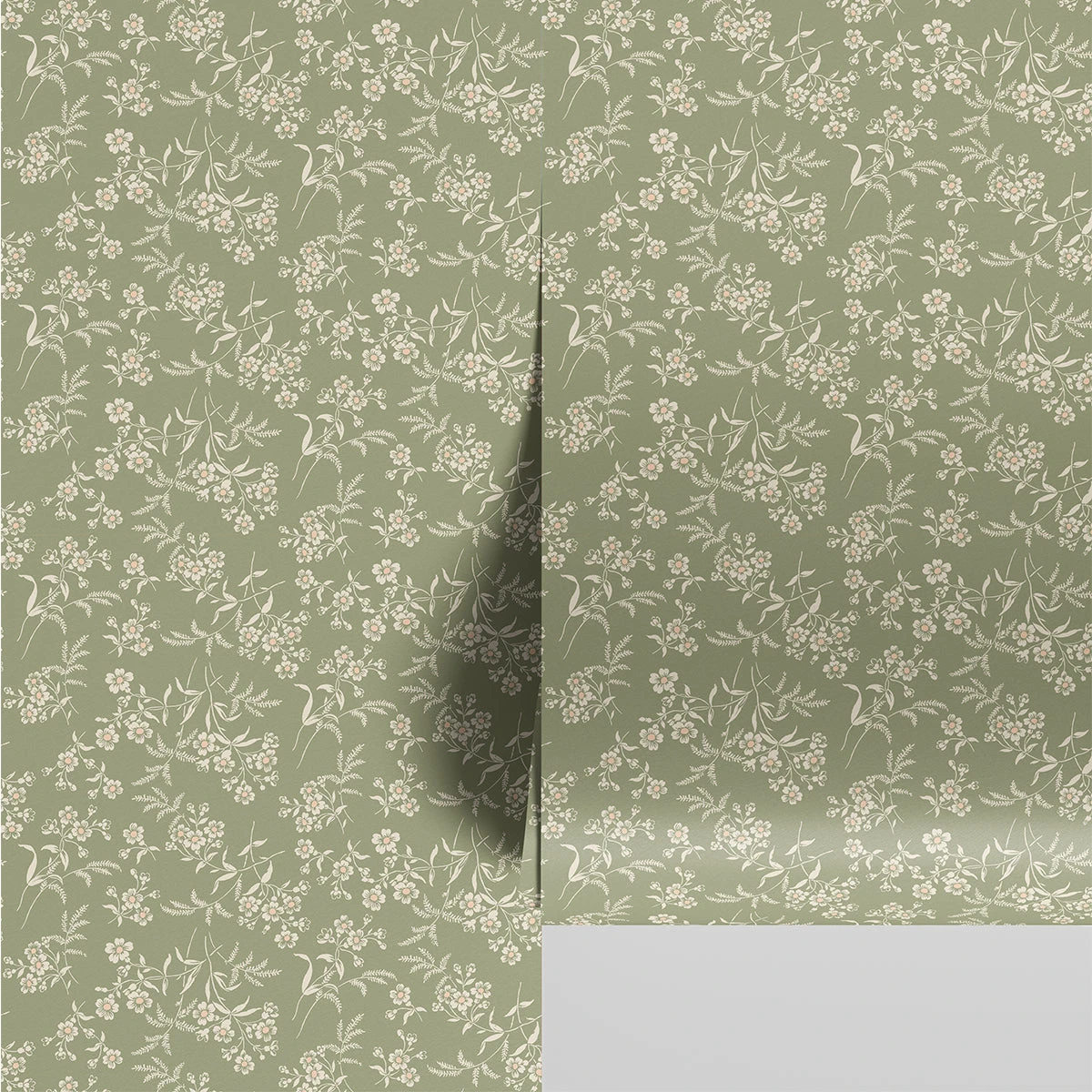 Sage Camille Floral Wallpaper 3 Sage Camille Floral Wallpaper