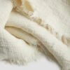 Cream Linen Crinkle Throw -Piglet in Bed Store Cream Linen Crinkle Throw Closeup2 Piglet in Bed