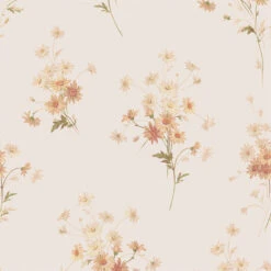 Cream Blush Daisy Bouquet Wallpaper -Piglet in Bed Store Daisy Bouquet Cream Blush 2