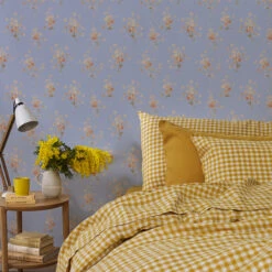 Heather Blue Daisy Bouquet Wallpaper 7 Heather Blue Daisy Bouquet Wallpaper -Piglet in Bed Store Daisy Bouquet Heather Blue 3