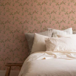 Powder Peach Field Rose Wallpaper 9 Powder Peach Field Rose Wallpaper -Piglet in Bed Store Field Rose Powder Peach 3