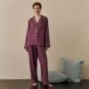 Fresh Fig Linen Tencel Pyjama Trouser Set -Piglet in Bed Store FreshFigLinenTencilWomen sPyjamaTrouserSet 1635