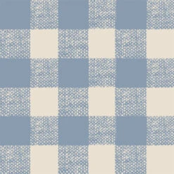 Dusty Blue Gingham Wallpaper -Piglet in Bed Store Gingham Dusty Blue 2