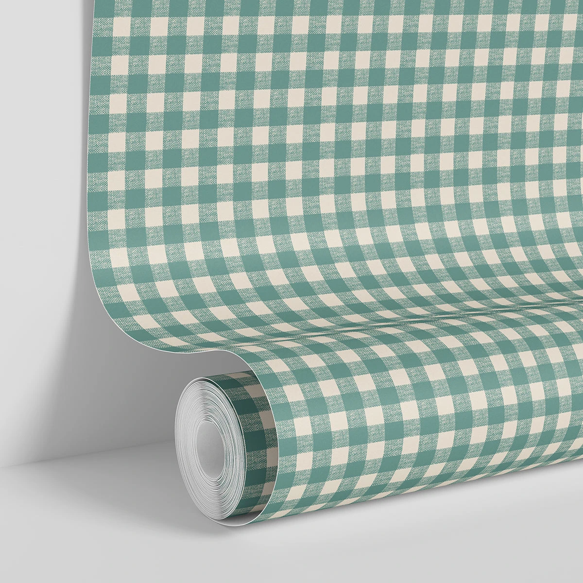 Faded Teal Gingham Wallpaper 5 Faded Teal Gingham Wallpaper - Image 3