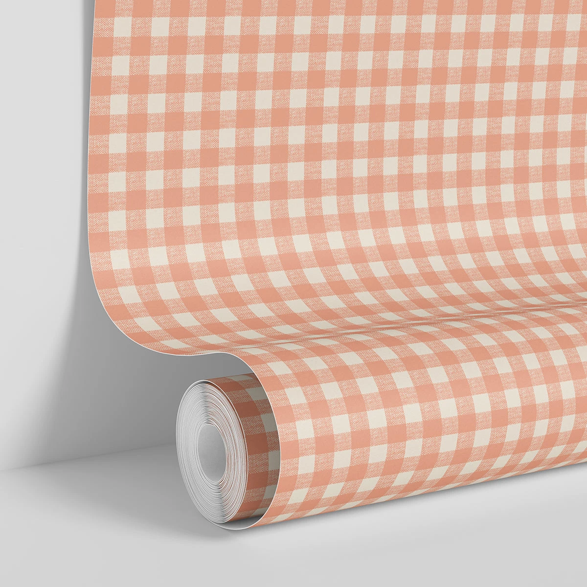 Peach Gingham Wallpaper 5 Peach Gingham Wallpaper - Image 3