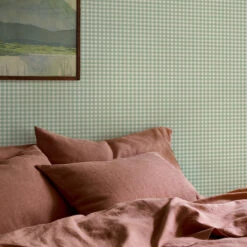 Winter Sage Gingham Wallpaper