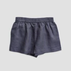 Blueberry Linen Cami Pyjama Set -Piglet in Bed Store Linen Pyjama Cami Set Blueberry Piglet in Bed 1