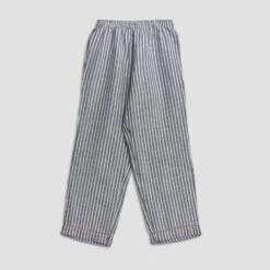 Midnight Stripe Linen Pyjama Trouser Set -Piglet in Bed Store Linen Pyjama Trouser Midnight Stripe Piglet in Bed 3