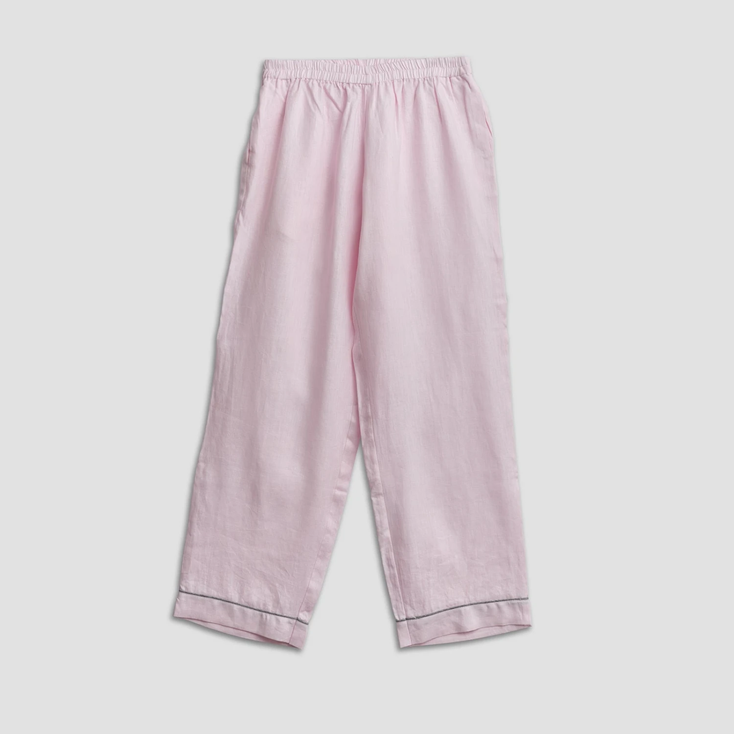 Men's Blush Pink Linen Pyjama Trouser Set 8 Men's Blush Pink Linen Pyjama Trouser Set - Image 6