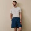Marine Blue Linen Tencel Men's Pyjama Shorts 2 Marine Blue Linen Tencel Men's Pyjama Shorts -Piglet in Bed Store MarineBlueLinenTencilMen sPyjamaShorts 7904