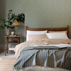 Laurel Green Meadow Floral Wallpaper -Piglet in Bed Store Meadow Floral Laurel Green 3