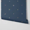 Moonlit Blue Mushrooms Wallpaper 1 Moonlit Blue Mushrooms Wallpaper -Piglet in Bed Store Mushroom Moonlit Blue 1