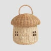 Oatmeal Mushroom Basket 1 Oatmeal Mushroom Basket -Piglet in Bed Store Nude Mushroom Basket