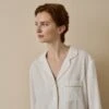 Pearl Linen Tencel Women's Pyjama Shirt -Piglet in Bed Store PearlLinenTencilWomen sPyjamaShortsSet 193
