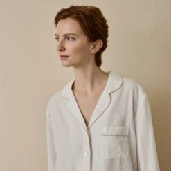 Pearl Linen Tencel Women's Pyjama Shirt