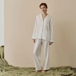 Pearl Linen Tencel Women's Pyjama Shirt -Piglet in Bed Store PearlLinenTencilWomen sPyjamaTrouserSet 059 22f46e2c b8c2 4722 9138 f5e0e95d6018