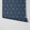Titan Blue Pears Wallpaper -Piglet in Bed Store Pears Titan Blue 1