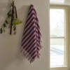Berry Mauve Pembroke Stripe Cotton Towels -Piglet in Bed Store Pembroke Towels Web 0005 PigletinBed CottonTowels BerryMauve Lifestyle 4