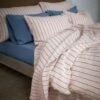 Mineral Red Ticking Stripe Linen Flat Sheet -Piglet in Bed Store Piglet In Bed Linen Bedding Mineral Red Ticking Stripe 1300x1300 Web 3 1