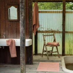 Creme Caramel Basketweave Cotton Towels