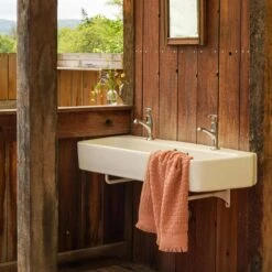 Creme Caramel Basketweave Cotton Hand Towel