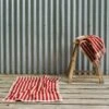Sandstone Red Pembroke Stripe Cotton Bath Mat 1 Sandstone Red Pembroke Stripe Cotton Bath Mat -Piglet in Bed Store Piglet in Bed Bathroom Collection Pembroke Stripe Cotton Bath Mat Sandstone Red 1