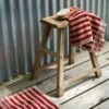 Sandstone Red Pembroke Stripe Cotton Hand Towel 2 Sandstone Red Pembroke Stripe Cotton Hand Towel -Piglet in Bed Store Piglet in Bed Bathroom Collection Pembroke Stripe Cotton Hand Towel Sandstone Red 1