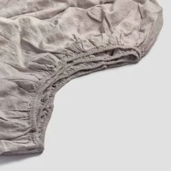 Dove Gray Linen Sheet Set 11 Dove Gray Linen Sheet Set -Piglet in Bed Store Piglet in Bed Fitted Sheet Dove Grey 1300x1300 1