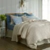 Cafe Au Lait Check Stripe Linen Bundle -Piglet in Bed Store Piglet in Bed Linen Bedding Check Stipe Cafe au Lait Duvet Cover 1 1