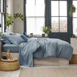 New Arrival 13 Dusk Blue Linen Duvet Cover