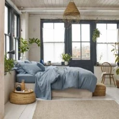 Dusk Blue Bedtime Bundle -Piglet in Bed Store Piglet in Bed Linen Bedding Dusk Blue Lifestyle 1 80881fb4 15a0 4cfd b701 9f10246c18fb