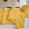 Honey Linen Flat Sheet 2 Honey Linen Flat Sheet -Piglet in Bed Store Piglet in Bed Linen Flat Sheet Honey Lifestyle 1