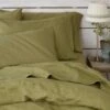 Botanical Green Linen Pillowcases (Pair) 2 Botanical Green Linen Pillowcases (Pair) -Piglet in Bed Store Piglet in Bed Linen Pillowcases Botanical Green Lifestyle 1