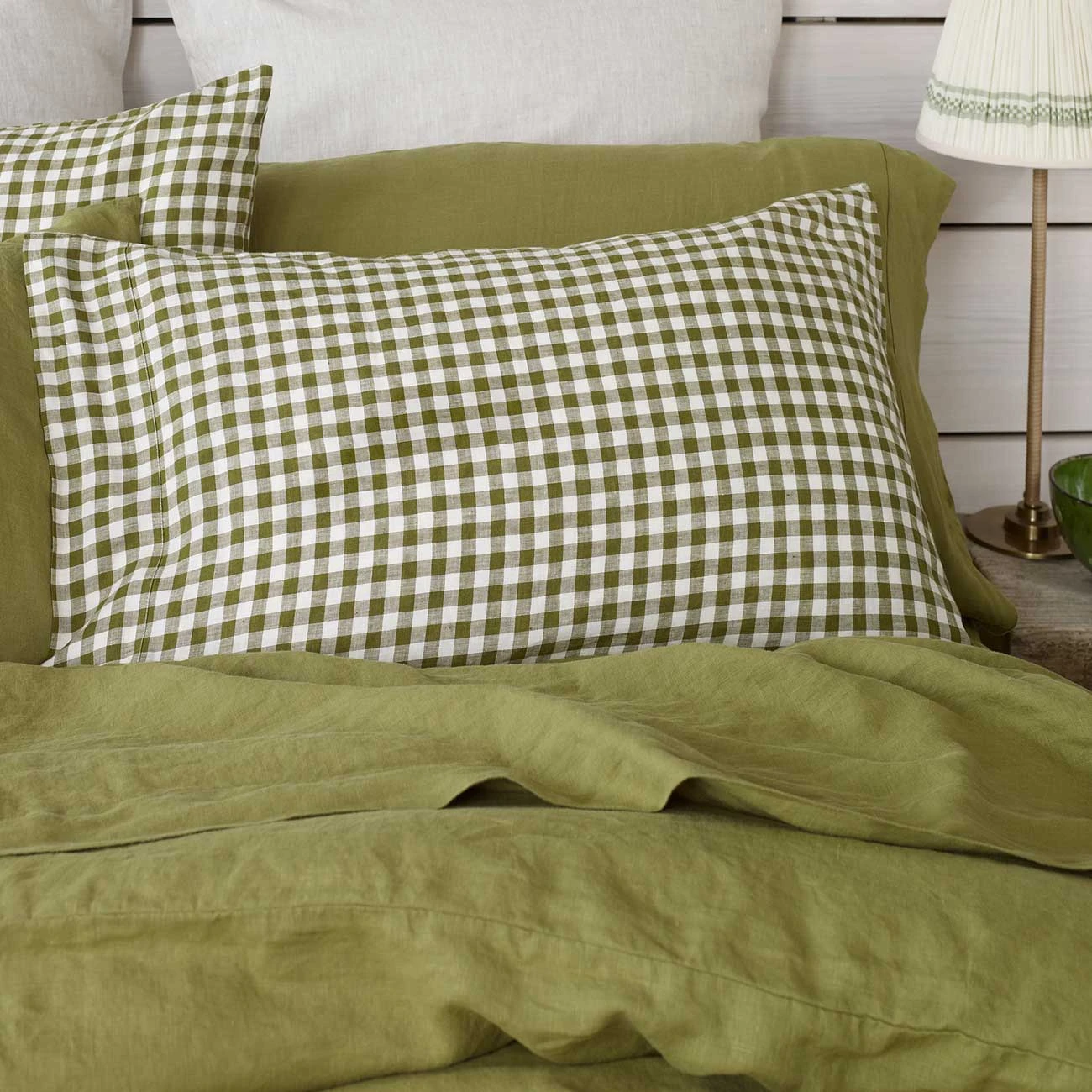 Botanical Green Linen Pillowcases (Pair) 6 Botanical Green Linen Pillowcases (Pair) - Image 4