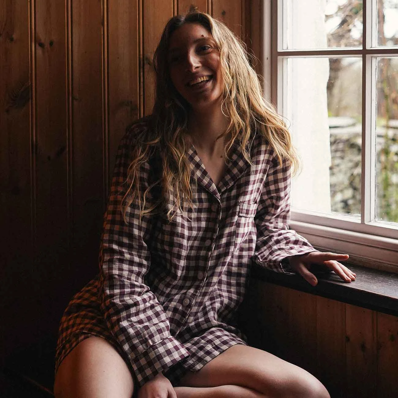 Berry Gingham Pyjama Shorts Set 3 Berry Gingham Pyjama Shorts Set