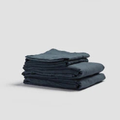 Deep Teal Linen Sheet Set