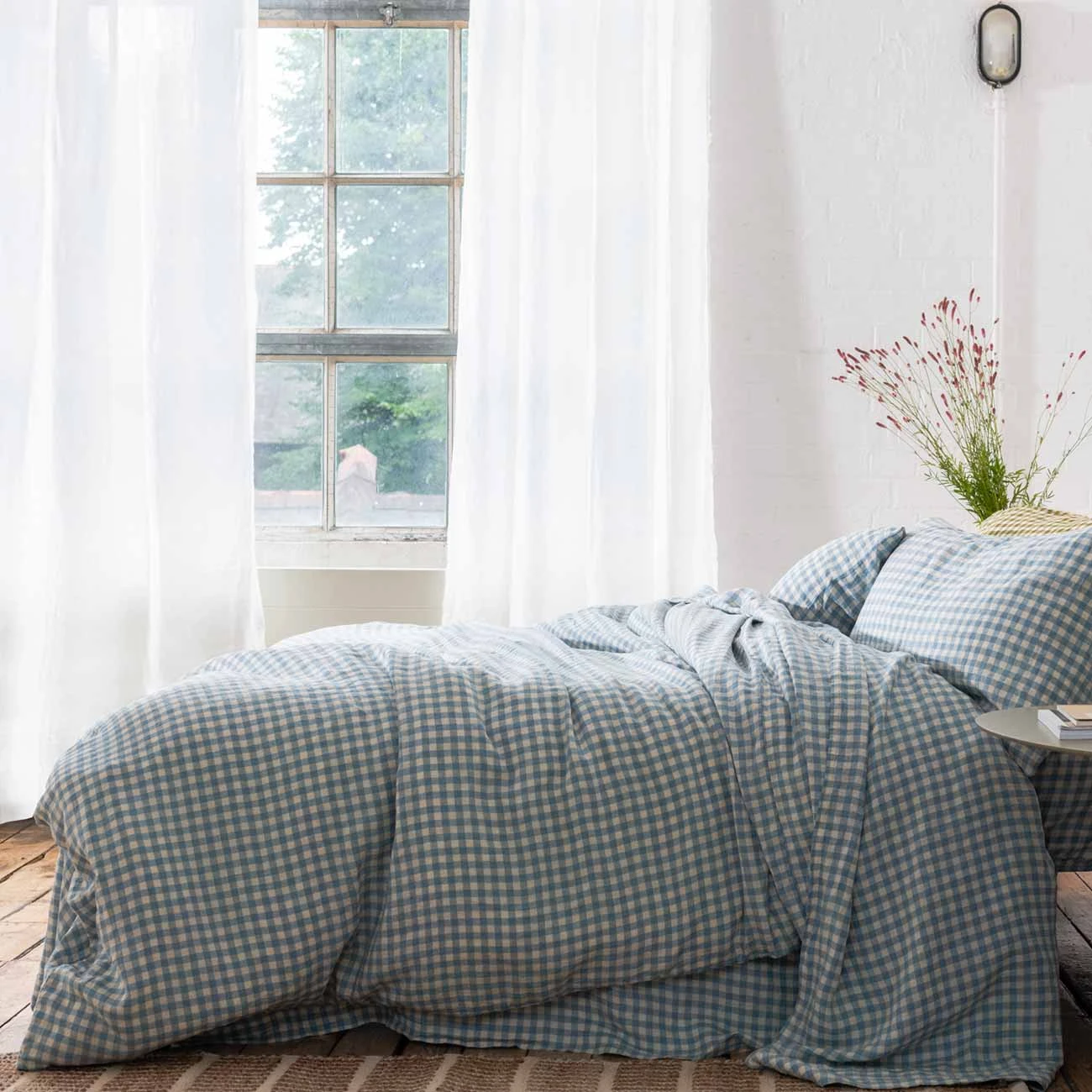 White Linen Curtains (Pair) 6 White Linen Curtains (Pair) - Image 4