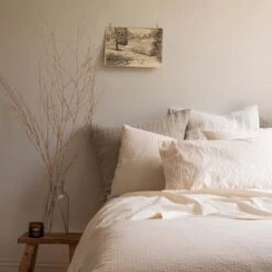 Cloud Cream Cotton Percale Flat Sheet 5 Cloud Cream Cotton Percale Flat Sheet -Piglet in Bed Store Piglet in Bed Seersucker Cotton Bedding Cloud Cream Lifestyle 1 8055b46a b412 4d0d 8d85 31a5a5ccf7c4