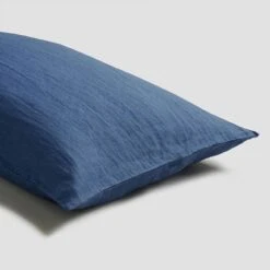 Blueberry Linen Sheet Set 11 Blueberry Linen Sheet Set -Piglet in Bed Store Piglet in Bed Standard Sheet Set Blueberry 2