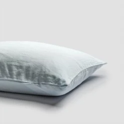 Lake Blue Linen Sheet Set 11 Lake Blue Linen Sheet Set -Piglet in Bed Store Piglet in Bed Standard Sheet Set Lake Blue 2