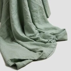 Sage Green Linen Sheet Set -Piglet in Bed Store Piglet in Bed Standard Sheet Set Sage Green 3